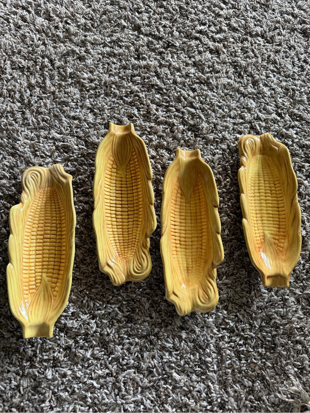 Vintage Signed Studio Pottery Corn Dishes – Set of 4 🌽